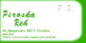 piroska reh business card